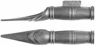 Ramrod pipe, steel, entry pipe with skirt, double ringed, for 3/8" ramrod